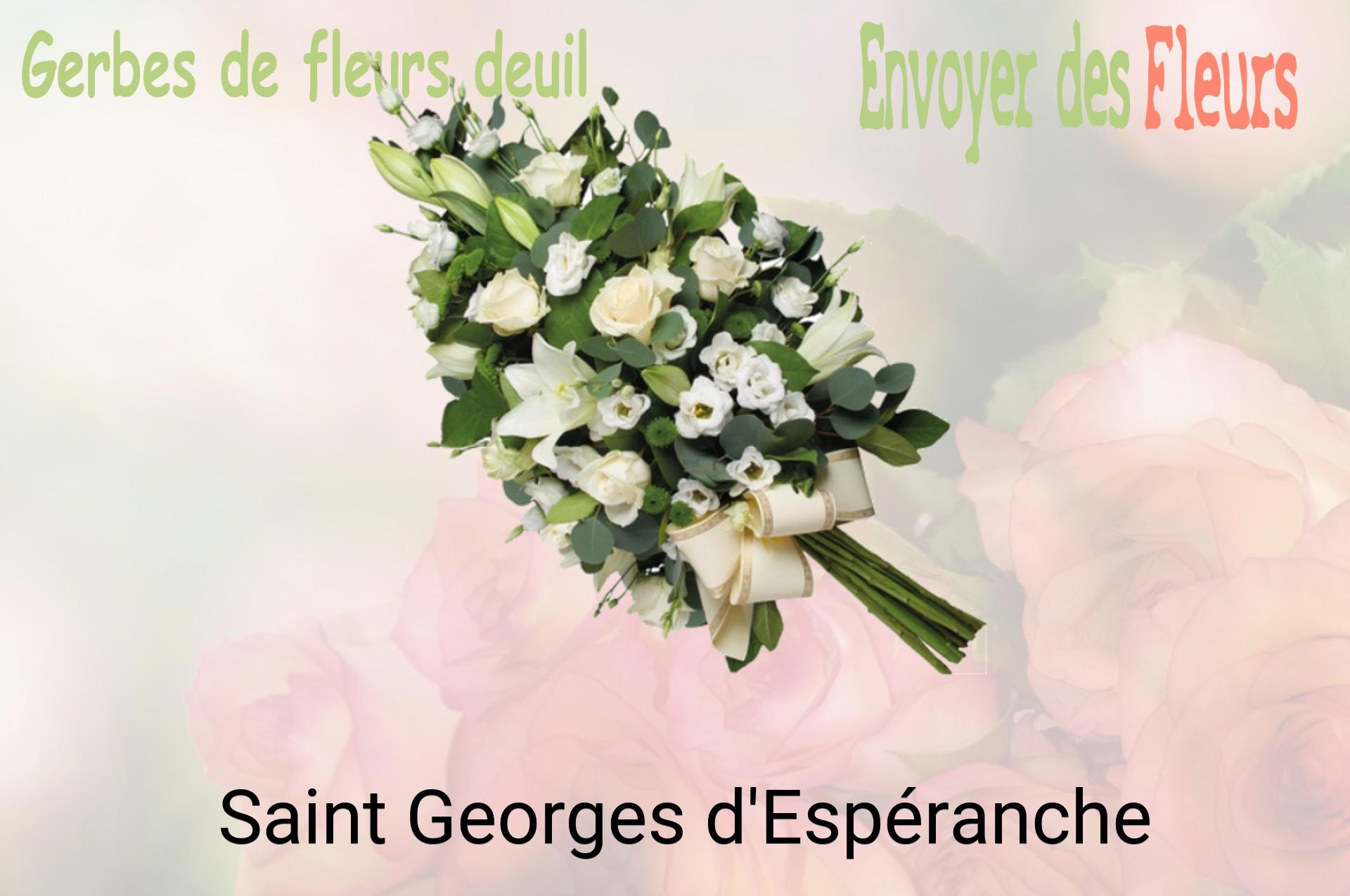 Gerbe de fleurs de deuil livrée à Saint-Georges-d'Espéranche